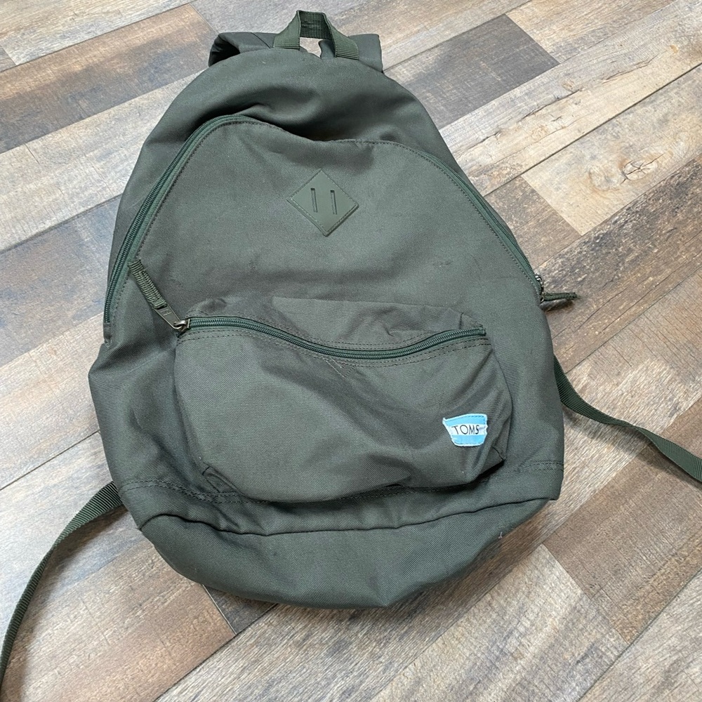TOMS green backpack